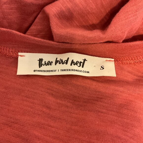 Three Bird Nest Duster Cardigan S Rose Pink Open Front Long Sleeve Pockets - Picture 14 of 14